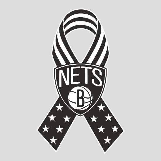 Brooklyn Nets Ribbon American Flag logo iron on paper